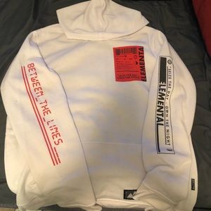 White elemental hoodie/sweatshirt